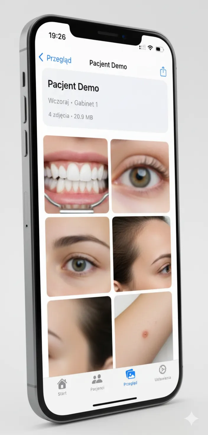 Przegląd wizyty pacjenta w aplikacji SnapSort